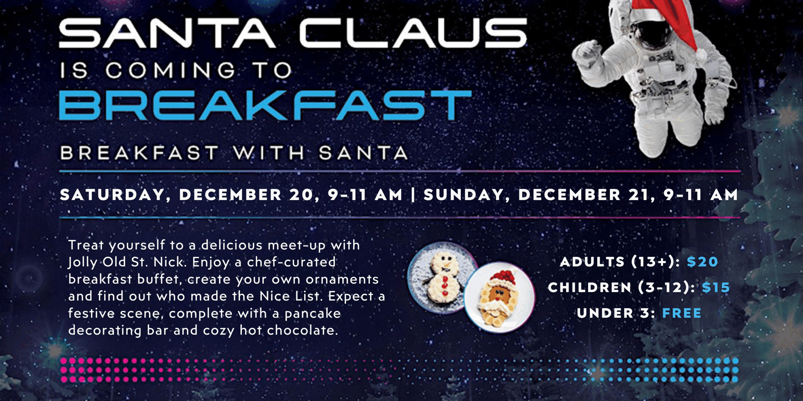 Breakfast With Santa December 20-21 2025